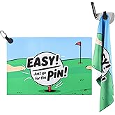 MINGLITAI Magnetic Golf Towel, 23.6"x15.7" Golf Cleaning Towel, Premium Ultra-Absorbent Microfiber Golf Towel for Golf Bags, Carts and Clubs, Waffle Weave Pattern