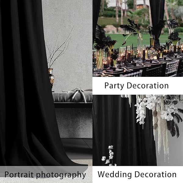 TOAOFY BLACK BACKDROP CURTAINS BLACK CURTAINS FOR BACKDROPS CURTAIN BACKDROPS HOME DECORATION PHOTOGRAPHY VIDEO STUDIO PROPS 10X12FT TAYHQ002