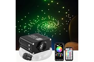 ATOKEE Starlight Headliner Kit, Upgraded Compact Size 16W Twinkle Fiber Optic Lights Car Star Roof Lights Kit, 200pcs*0.03in*6.5ft Star Headliner Kit with APP/RF Remote Music Mode