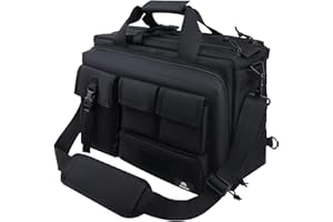 GES Tactical Messenger Bag for Men, 17.3 Inch Military Laptop Briefcase for Work, Durable Water-Resistant Computer Shoulder Bag for College & Travel