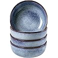 UNICASA Ceramic Cereal, Soup Bowl Set 25 Ounces - Serving Bowls for Salad, Fruit, Pasta, Dinner, Microwave and Dishwasher Safe (Blue)