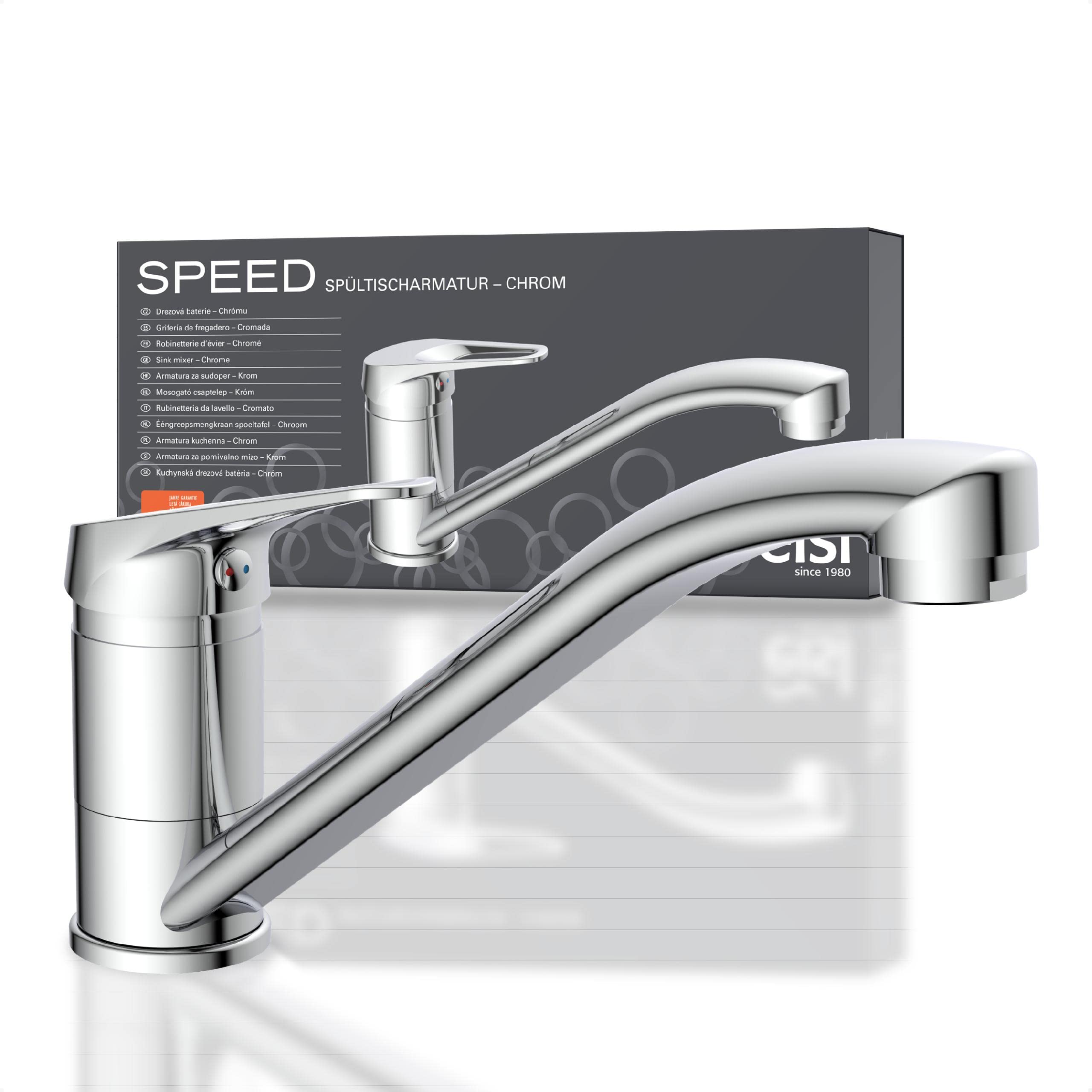 Eisl Speed NI182SCR Single-Handle Mixer Tap for Sinks Chrome-Plated