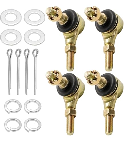 Tie Rod End Kit For Arctic Cat 454 2X4 & 4X4 (1996–1998) – Caltric Replacement With Castle Nut