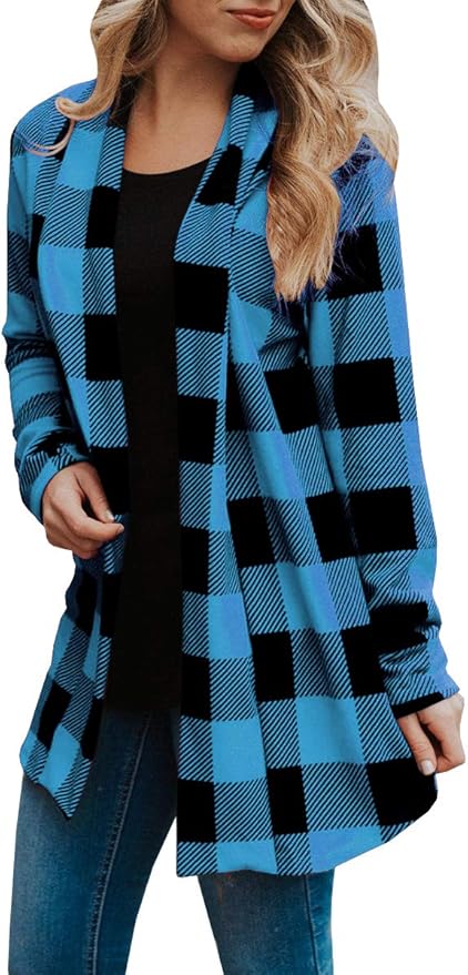 red plaid cardigan plus size