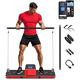 Smart Portable Home Gym Workout Strength Training Cable Machine, All in one Gym,Functional Full Body Fitness Equipment, 220LB