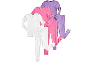 dELiA*s Baby Girls Thermal Underwear Set - 6 Piece Waffle Knit Top and Long Johns Base Layer for Toddler Girls (12M-4T)