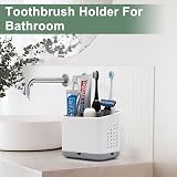 toprance Anti-slip Electric Toothbrush Holder with 4 Compartments view 2