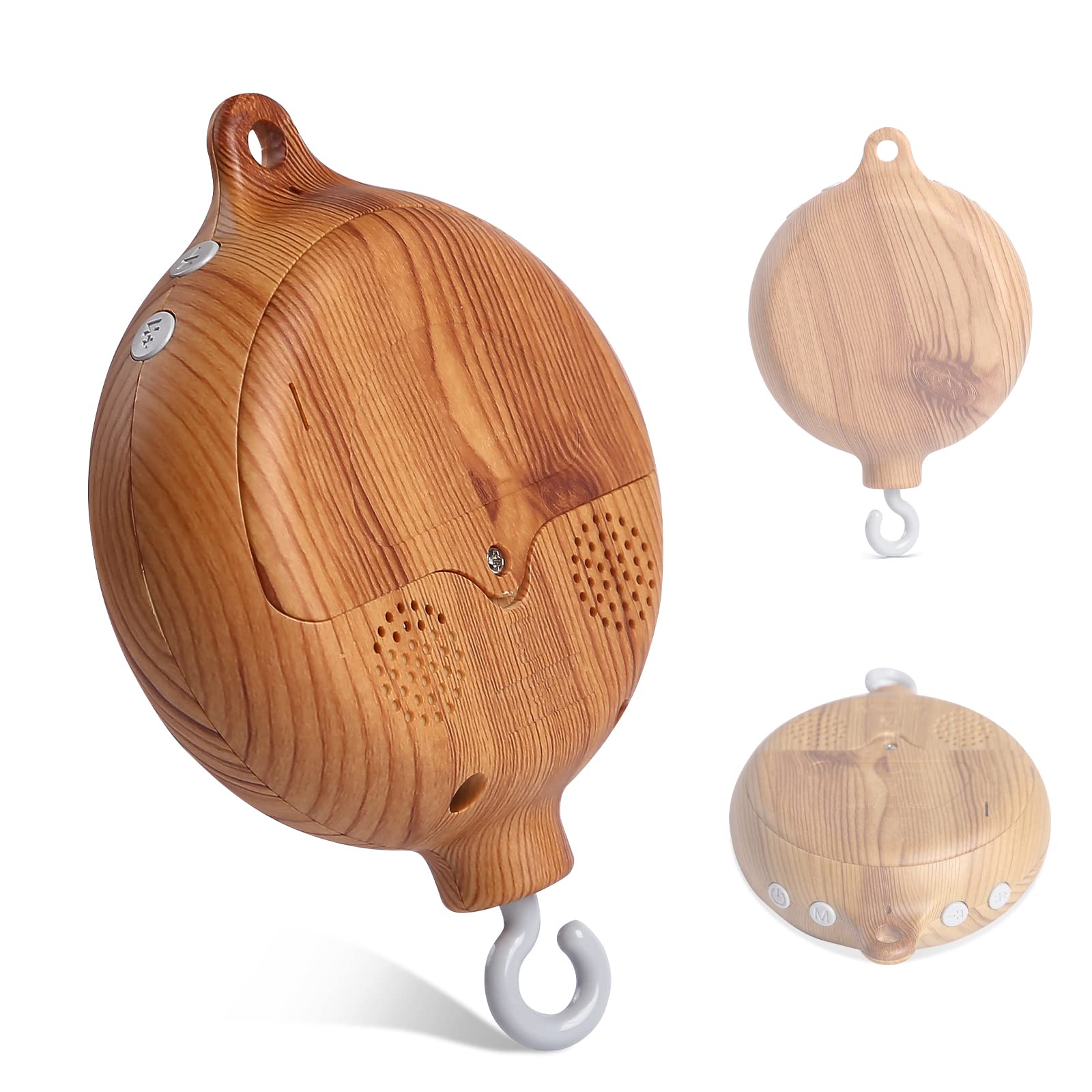 Photo 1 of HI BABY MONMENT Baby Crib Mobile Music Box, Rotary Mobile Motor with Rotating Hook, Imitation Wood Spinner, 12 Lullabies, Battery Operated & Volume Adjustable, Newborn