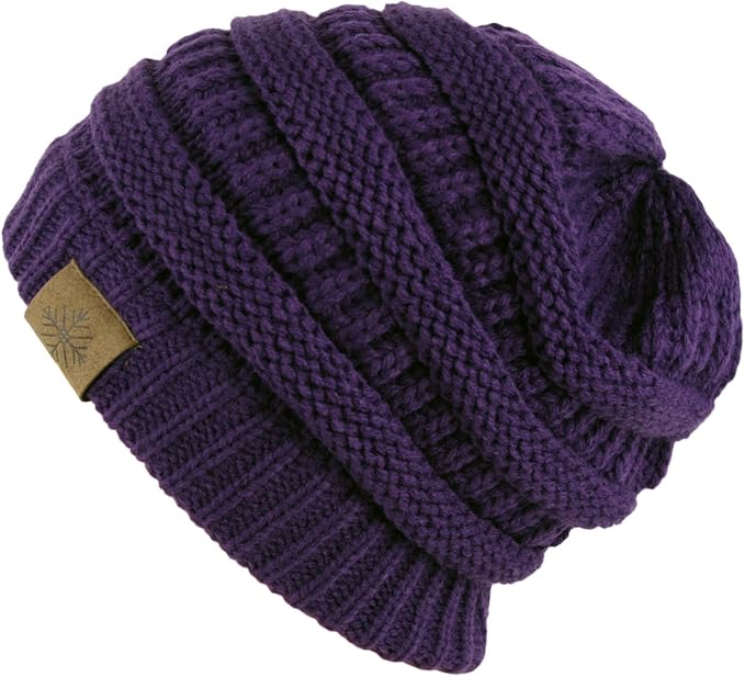 ANGELA & WILLIAM Winter Warm Thick Cable Knit Slouchy Skull Beanie Cap