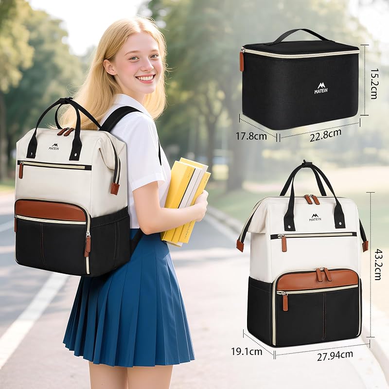 Sac à Dos Repas Isotherme Déjeuner Femme, 15,6" Sac à Dos College