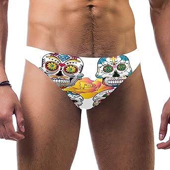 Livehome Traje de baño para hombre, diseño de calavera con calavera, de