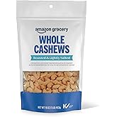 Amazon Grocery, Whole Cashews, Roasted &amp; Lightly Salted, 16 Oz (Previously Happy Belly, Packaging May Vary)