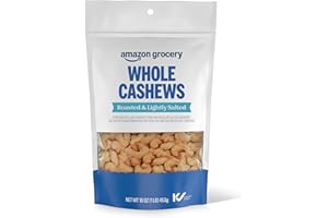 Amazon Grocery, Whole Cashews, Roasted & Lightly Salted, 16 Oz (Previously, Happy Belly, Packaging May Vary)