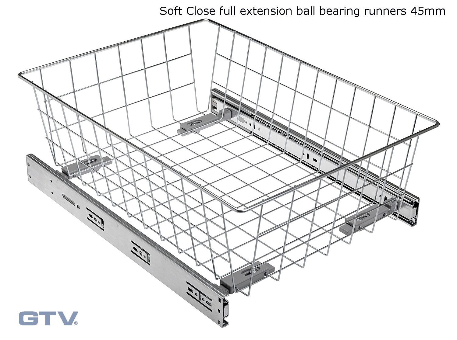 Pull Out Wire Basket Drawer With Soft Close Full Extension Ball