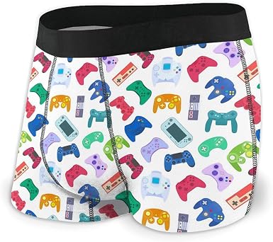 Amazon Com Video Game Controller Boxers Briefs For Men Comfortable Stretch Underwear Breathable Trunks Clothing