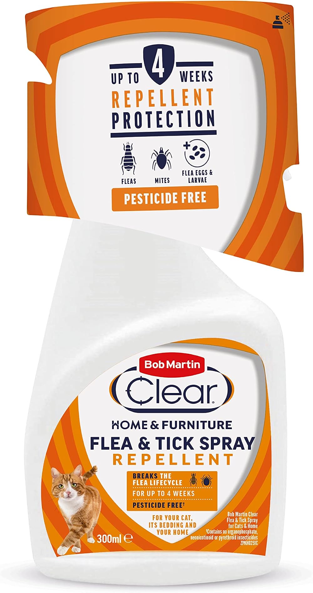 Bob Martin Clear Flea Repellent Spray for Home and Cats 300ml