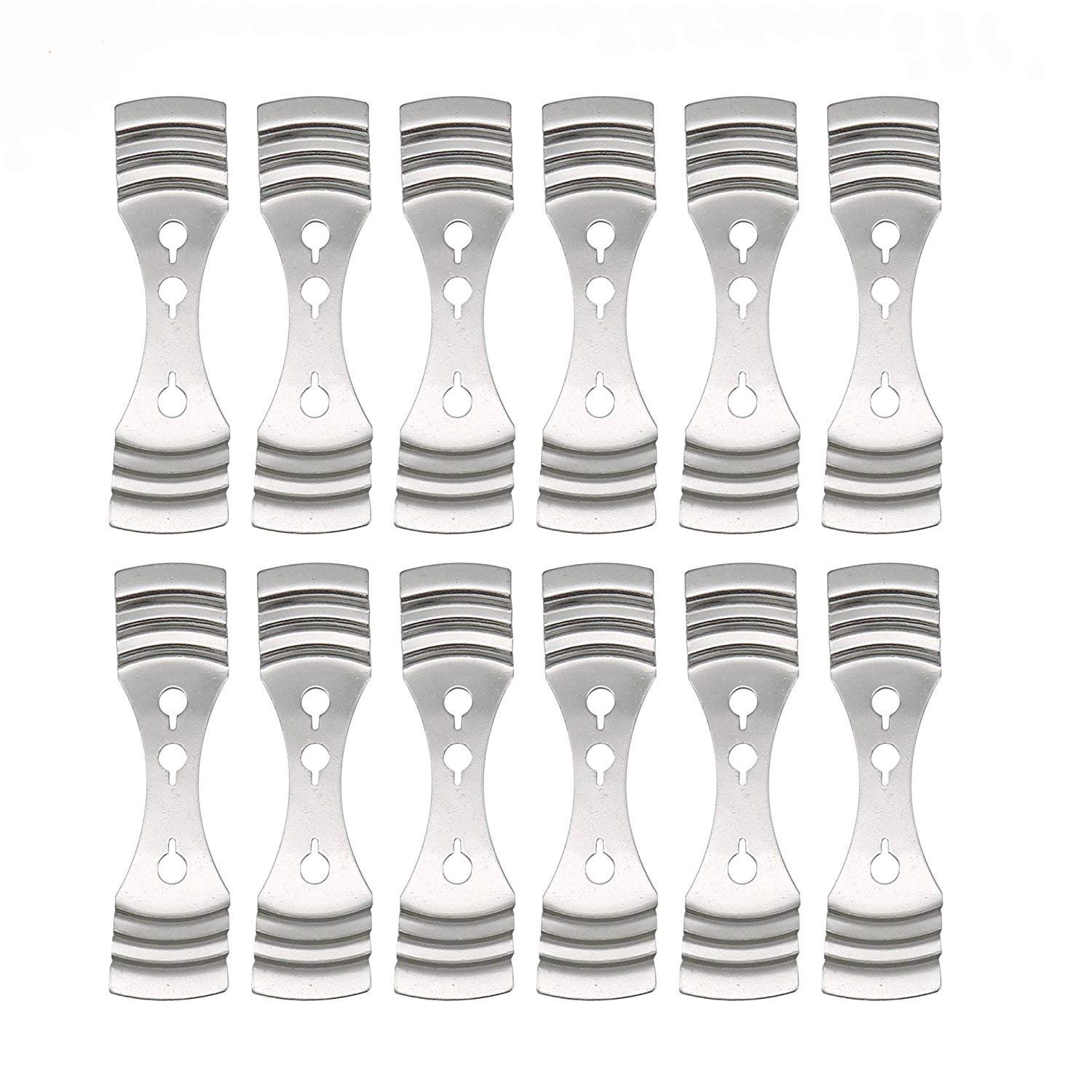 JIELUO 12 Pcs Metal Candle Wick Centering Devices, Stainless Steel for Candle DIY Making (Silver)