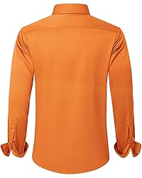 J.VER Men's Dress Shirts Solid Long Sleeve Stretch