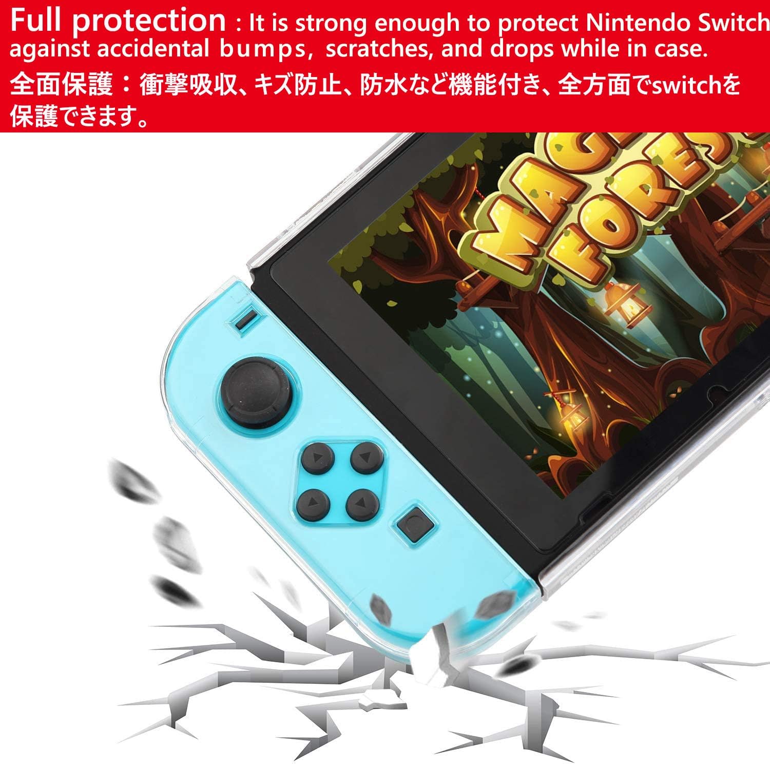 Amazon Co Jp Nintendo Switch ケース ニンテンドースイッチ カバー 10点セット 耐衝撃nintendo Switch 収納ケース Pcカバー Switchスタンド Jon Conカバー 保護ガラスフィルム 充電ケーブル 親指キャップ ゲームカード10枚収納可能 携帯便利 任天堂