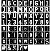 5 Inch Letter Stencils Symbol Numbers Stencil, 68 Pcs Reusable Alphabet Art Craft Templates Interlocking Stencils Kit for Painting on Wood, Wall, Glass, Fabric, Rock, Canvas, Chalkboard, Sign（5Inch）