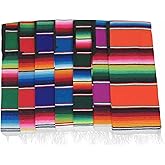 Leos Imports Authentic Mexican Poncho Serape for Kids and Teens, Handcrafted, Multicolor Striped Costume