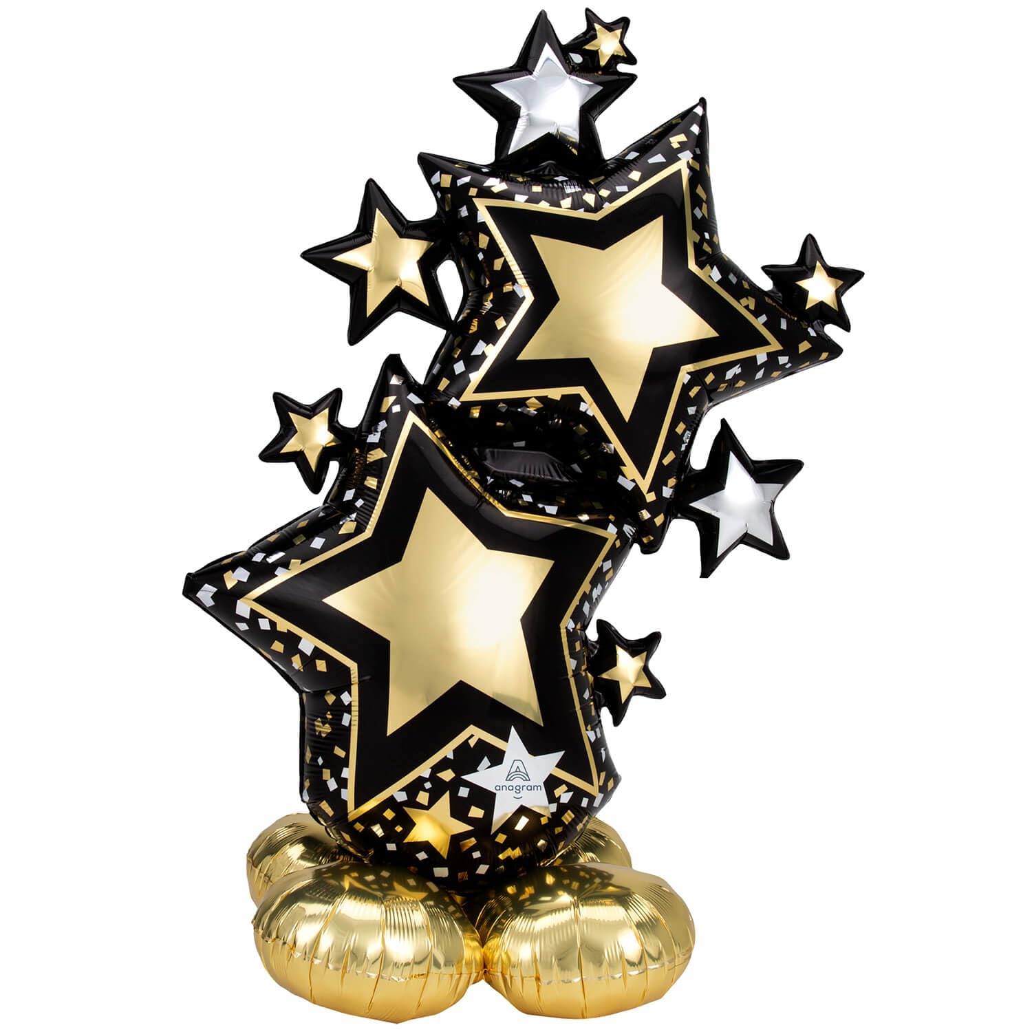 amscan 4246311 - Airloonz: Star Clusters Balloon (Black And Gold)