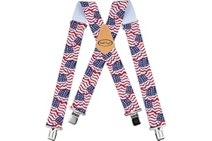 MELOTOUGH Men's Suspenders w/Clip Heavy Duty suspenders for men Big and Tall Work suspenders for Jeans