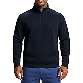 Project Titan Men's Quarter Zip Pullover Sweatshirts Fleece Sweatshirt Stand Collar Long Sleeve Shirt with kangaroo Pocket
