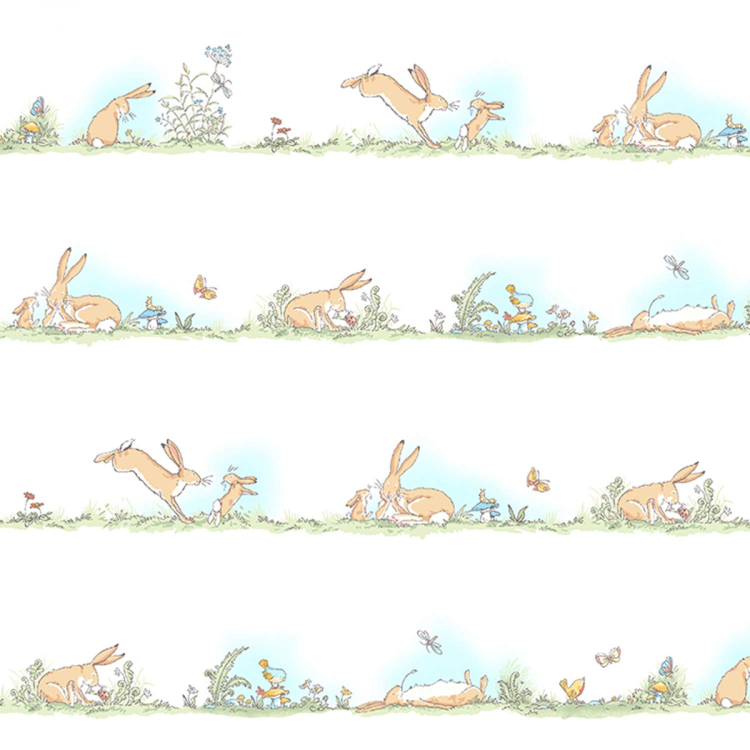 Stoffe Clothworks Guess How Much I Love You Pink Bunny Fabric Quilting Craft Bunting Bastel Kunstlerbedarf