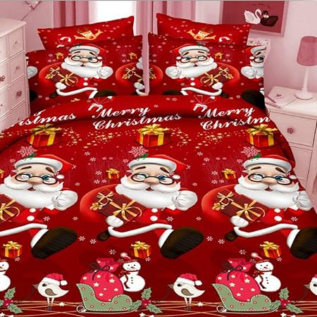 Immagini Copertina Natale.Dolphin S Textile Piumino Di Copertina Set Queen Size Babbo Natale Slitta Padre Christmas Copripiumino Coprire Set Comprendono 1pc Quilt Cover 1pc Foglio Piatto Da Federa Amazon It Casa E Cucina