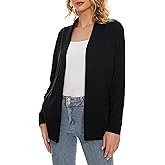 Satuun Women's Casual Open Front Lightweight Cardigan Long Sleeve Breathable Soft Drape Duster