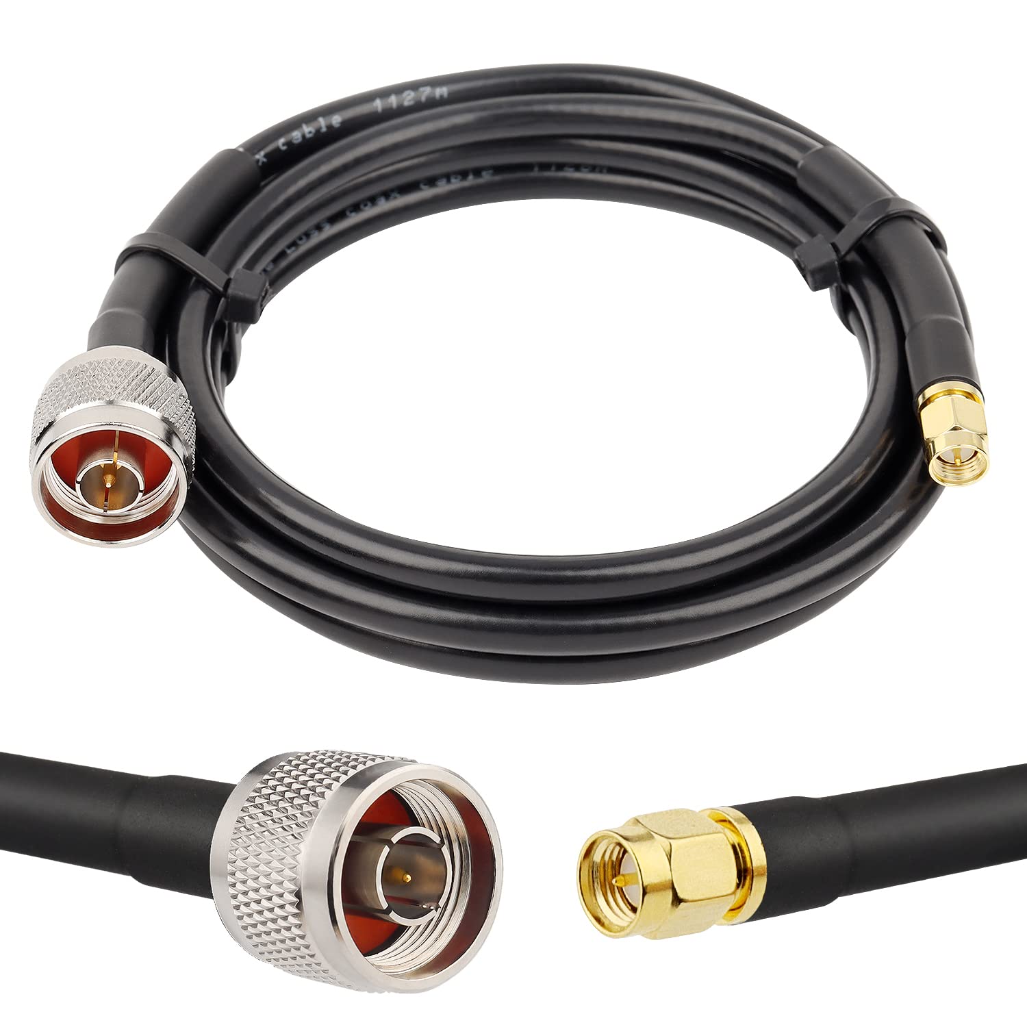 XRDS -RF MOOKEERF SMA to N Cable 6ft,Low Loss N Male to SMA Male Cable KMR240,N Male KMR240 SMA,N to SMA Cable for WiFi Router/GPS Receiver/Antenna Use