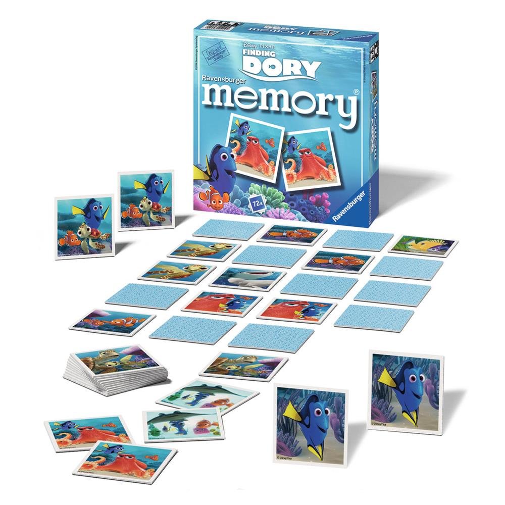 Ravensburger 21219 Dory Memory, the classic game for all Dory fans, memory game for 2-8 players from 4 years