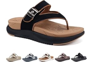 ONCAI Women’s Platform Flip Flops with Arch Support Summer Beach Dressy Trendy Walking Sandals and Thick Outdoor Rubber Soles
