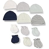 Amazon Essentials Unisex Babies' 12-Piece Hats and Mittens Set