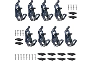 Bazen 8PCS Shovel Mount for Roof Rack Overland Gear Rotopax Mount Shovel Holder for Truck Tool Holder,Rubber Clamp Grip Mounting Kit Fits Shovel Holder Wall Mount, and Pole Clamp