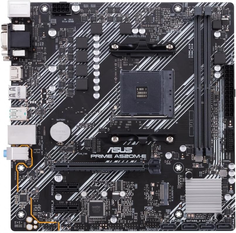 ASUS PRIME A520M-E CSM AMD Ryzen A520 Motherboard Micro ATX DDR4 M.2