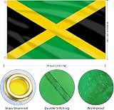 AhfuLife Jamaica Flag 5ft x 3ft Double-Sided with Brass Eyelets view 2