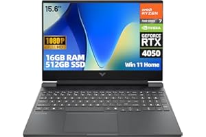HP Victus 15.6" FHD 144Hz Gaming Laptop, AMD Ryzen 7 7445HS, NVIDIA GeForce RTX 4050, 16GB DDR5, 512GB SSD, Windows 11 Home, 