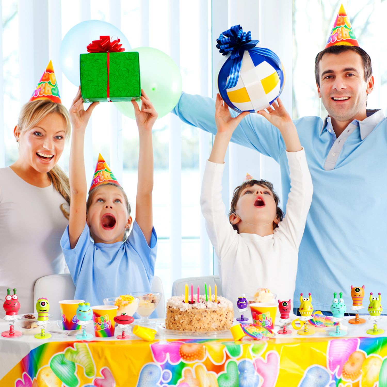 30 PCS Spring Launchers Toys,Big Eye Monster Jumping Popper Toy,Pop Up Bouncy Spring Toys for Kids,Pinata Toys,Goodie Bags,Classroom Prizes