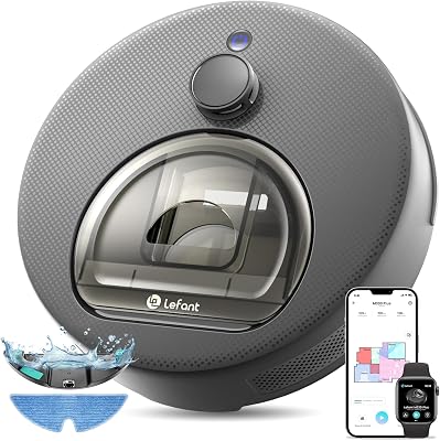 M330 Plus Robot Aspirateur Laveur Serpillière, 3en1, 5000Pa, Anti-emmêlement, Navigation LiDAR Précise, Zone Interdite Intelligente, Nettoyage Personnalisé, Idéal Sols Durs Tapis, APP/Alexa