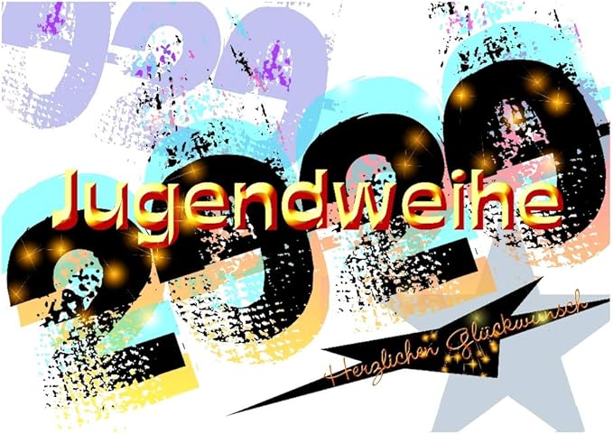 DigitalOase Glückwunschkarte Jugendweihe 2020 A5 Jugendweihekarte