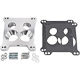 Edelbrock 2696 Four-Hole Square-Bore to Spread-Bore Carburetor Adapter, Multi, One Size