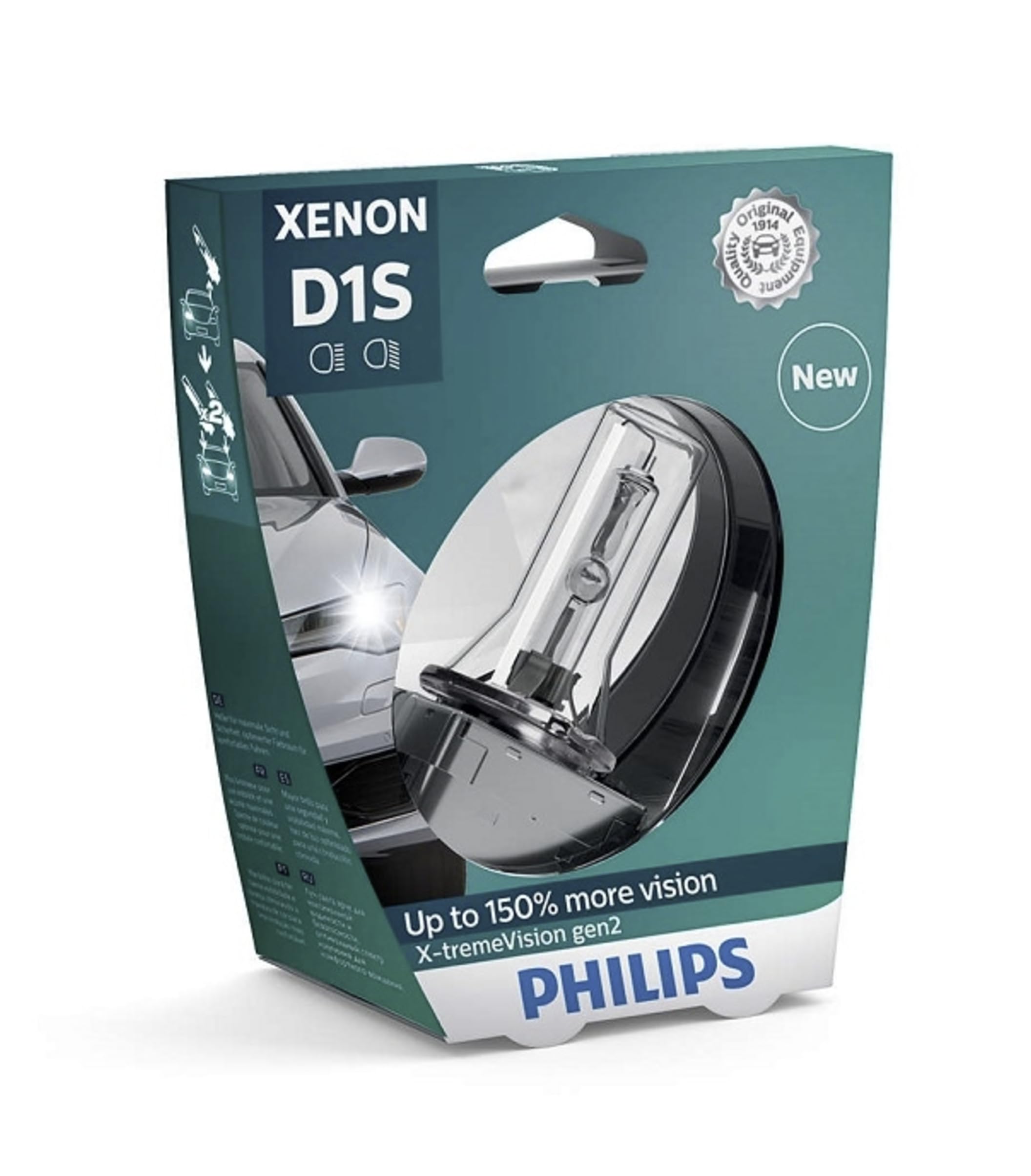 Philips 85415XV2S1 X-tremeVision gen2 Xenon headlight bulb D1S, single blister