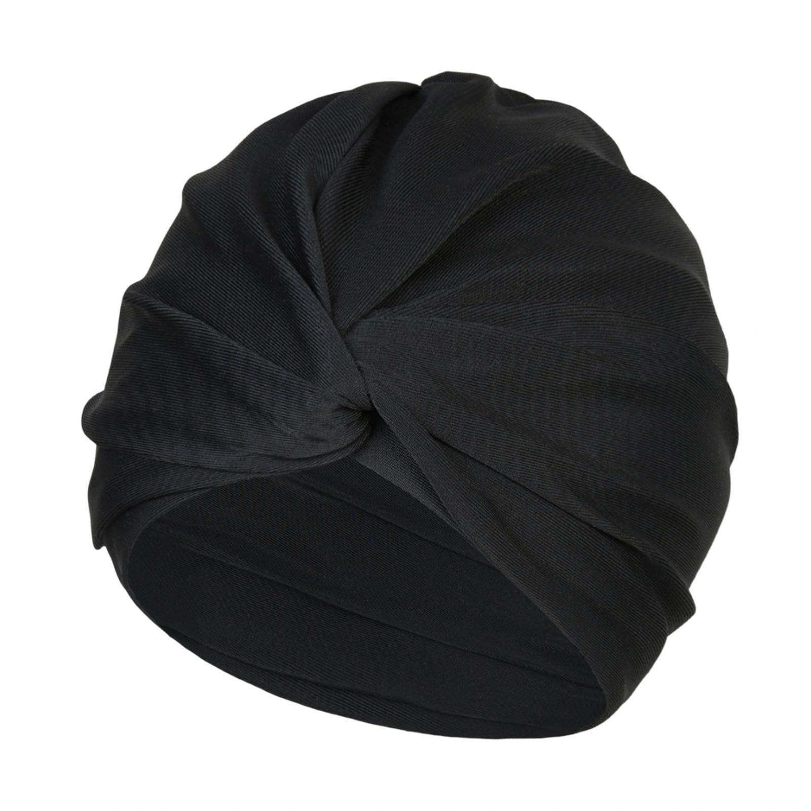 RSYHVG Women Ladies Swimming Cap Elastic Ear Protection Swim Cap Pool Surfing Bathing Shower Cap Water Sports Hat Sleep Cap Fabric Knotted Turban Hat Non-Waterproof Swim Cap for Long Short Hair