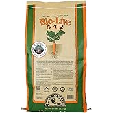 Down To Earth All Natural Fertilizers Organic Bio-Live Starter & Transplant Mix with Mycorrhizal Fungi and Benefical Microbes for Plant Food 5-4-2, 50 lb