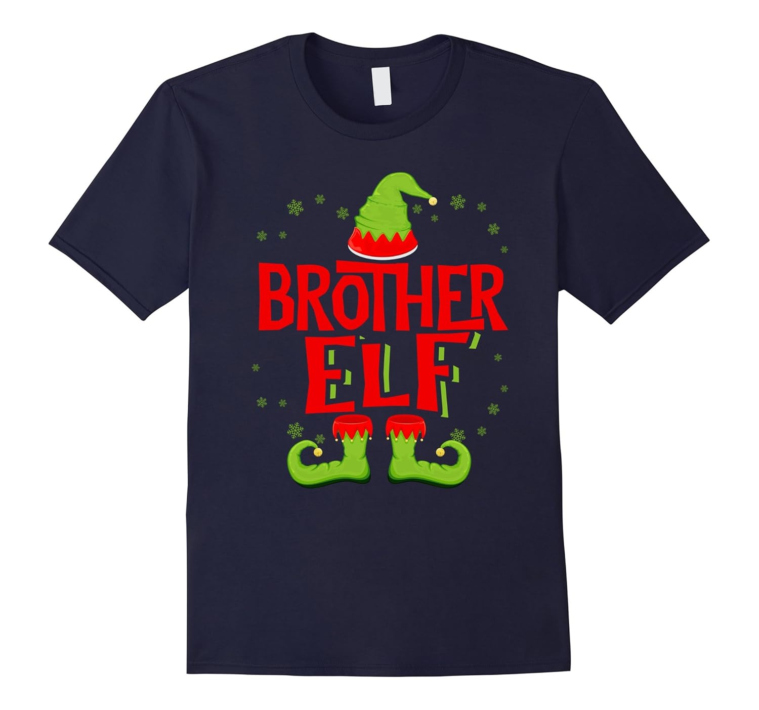 Brother Elf Matching Family Christmas T-Shirt-Rose