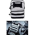 FVMOTO Motorcycle Universal Club Style Utility Molle Traveller Bar Handlebar T-Bar Bag Handle Bags, Fit For Harley Dyna Street Bob Softail Sportster, Tool Pouch Trunk Storage Bag, White Sand Pearl
