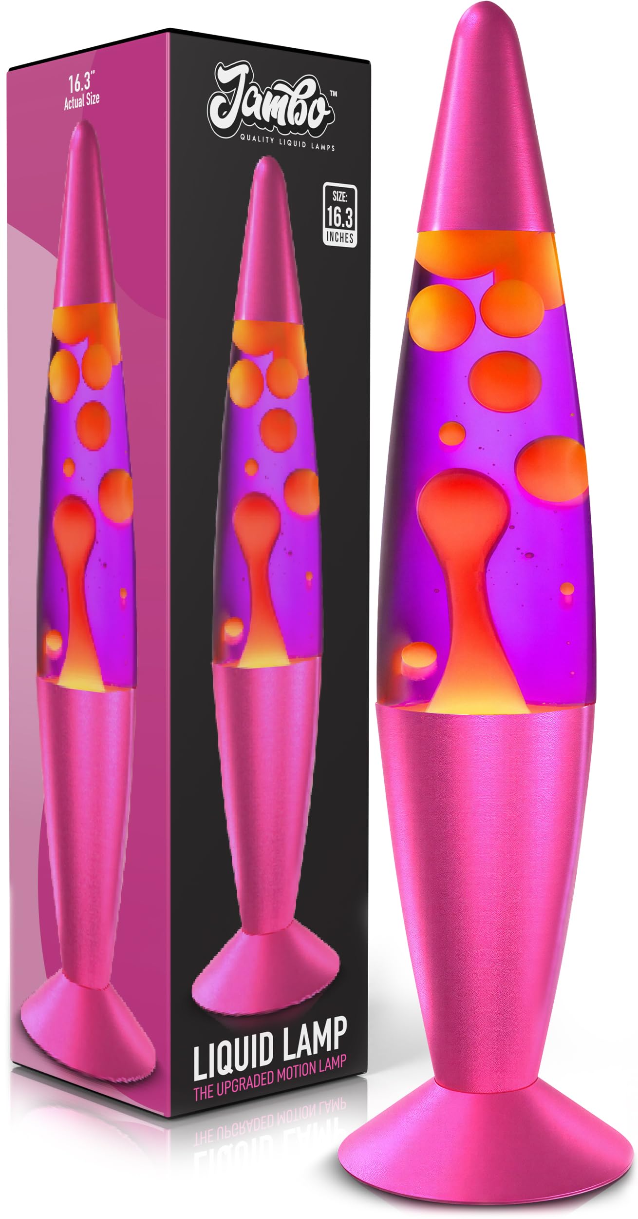 Photo 1 of ***MISSIN PARTS, BOTTLE ONLY***
JAMBO 16" Beautiful Lamp- Purple with Yellow/Orange Wax, Relaxing Liquid Light, Night Light Nightlight, Home Decor Living Room Office Bedroom Lamp for Adults Teens Kids, Magma Motion