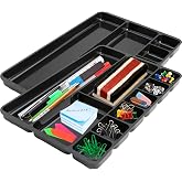 1InTheOffice Desk Drawer Organizer 9-compartment Drawer Tray Organizer (2 Pack)